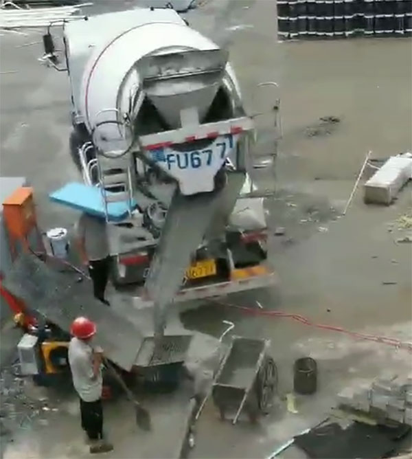 7.5kw電動混凝土澆筑泵施工反饋